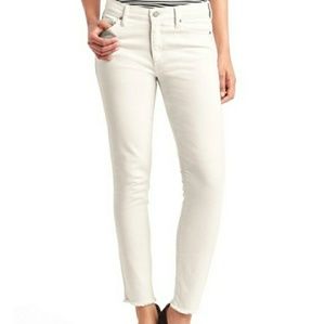 GAP True Skinny Ankle White Denim Jeans 32R